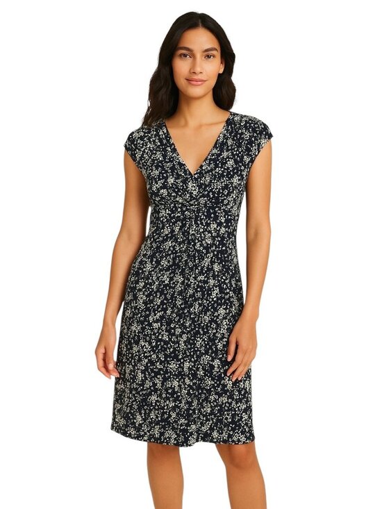 Soma Dresses & Skirts - Soma Jersey Knit Floral Dress Black Size L Cottagecore Spring Bohemian Vacation